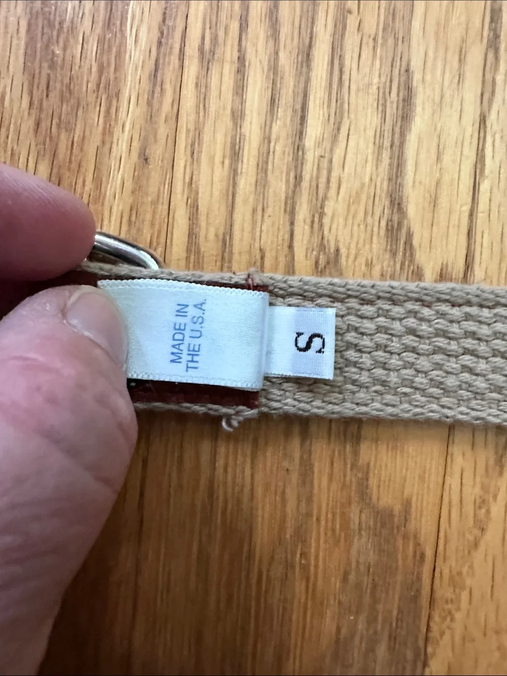 Kids Red Fabric D-Ring Belt with Dog Motif